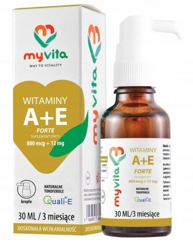 Zdjęcie MyVita Witamina A+E krop. 30 ml