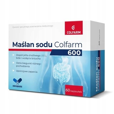 Zdjęcie Maślan Sodu 600 Colfarm kaps. 60 kaps.