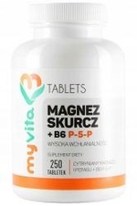 Zdjęcie MyVita Magnez skurcz B6 P-5-P. 250 tabl.