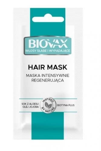 Zdjęcie L'Biotica Biovax Maseczka włosy słabe aloes, olej jojoba 20ml