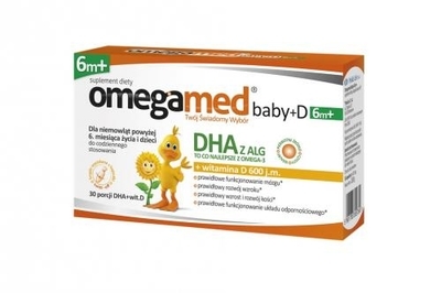Zdjęcie OMEGAMED Baby+D 6m+ kaps.twistoff 30kaps.