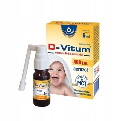 Zdjęcie D-Vitum witamina D aerozol 400j.m.  6ml