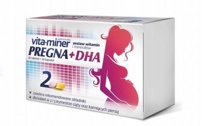 Zdjęcie Vita-Miner Pregna + DHA tabl.ikaps. 30tabl