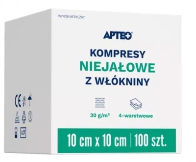 Zdjęcie Kompresy niejałowe włóknina 10x10 100s APT